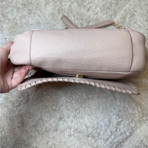 Tory Burch Pink Marion Flap Leather Shoulder Bag Blush - Picture 3 of 16